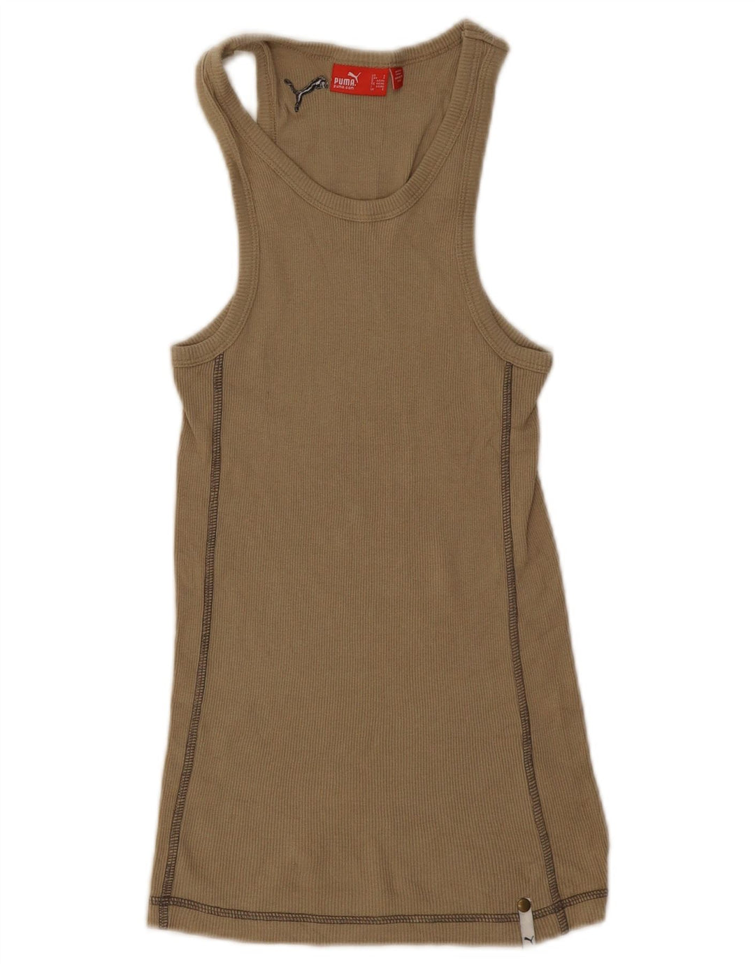 Puma Mujer Chaleco Top UK 8 Pequeño Marrón