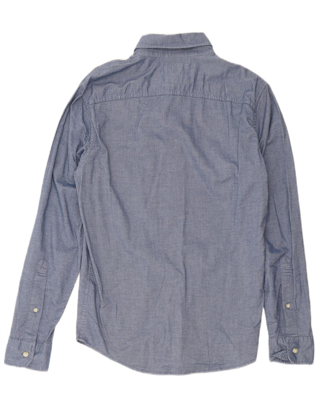 Camisa Hollister Hombre Pequeña Algodón Azul
