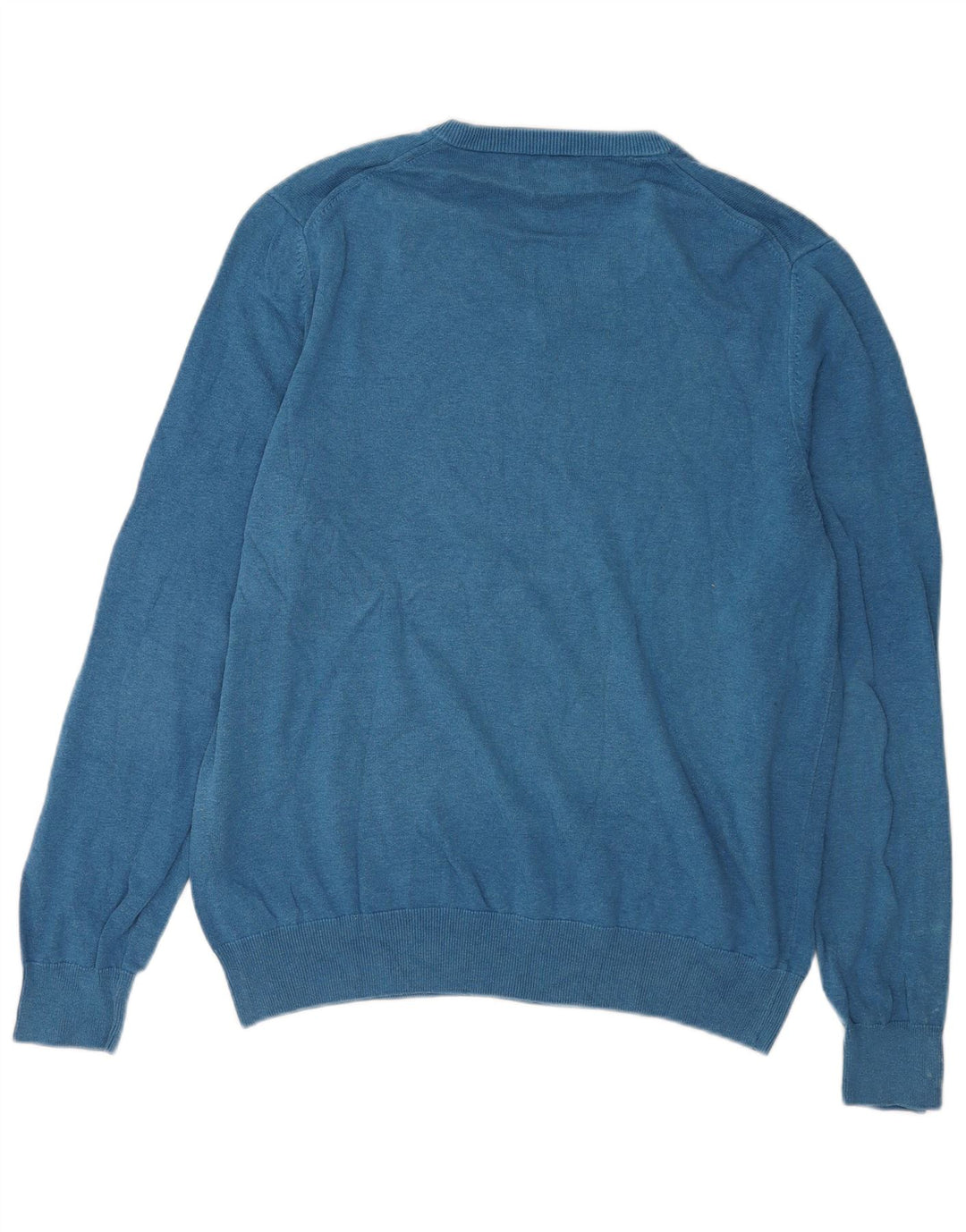 Marks & Spencer Jersey con cuello en V para hombre XL Algodón azul