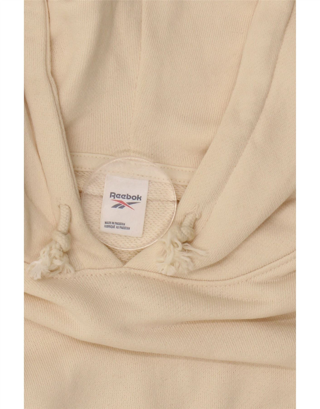 REEBOK Jersey con capucha extragrande para mujer Reino Unido 16 Grande Algodón blanco roto