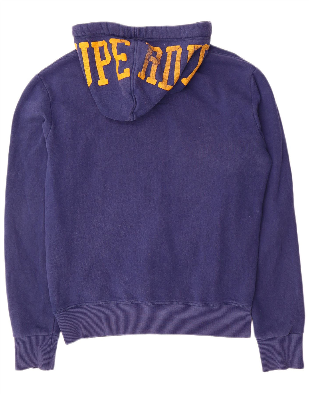 SUPERDRY Jersey con capucha y gráfico para hombre de algodón azul grande