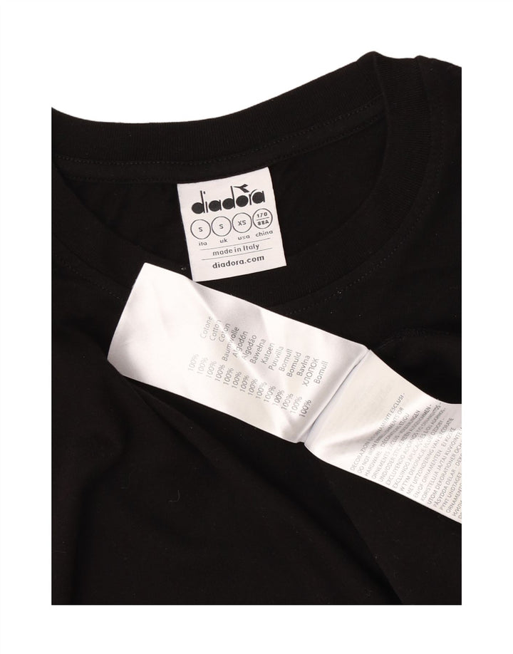 Diadora Hombre Camiseta Gráfica Top Small Negro Algodón