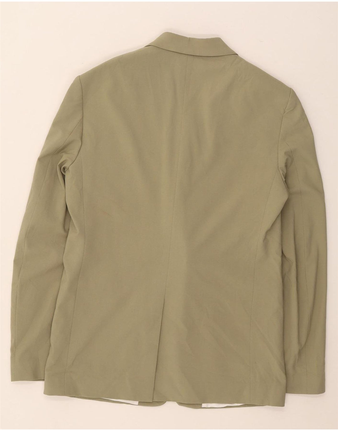 ZARA Chaqueta tipo blazer de 1 botón para hombre EU 48 Poliéster caqui medio