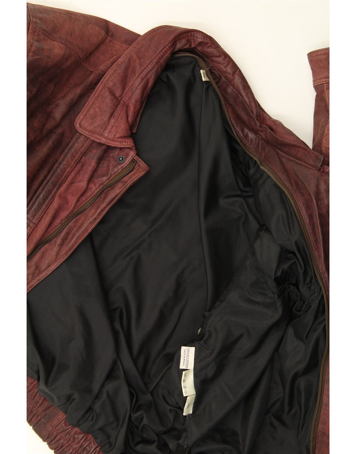 VINTAGE Chaqueta de cuero para hombre IT 50 Cuero marrón grande