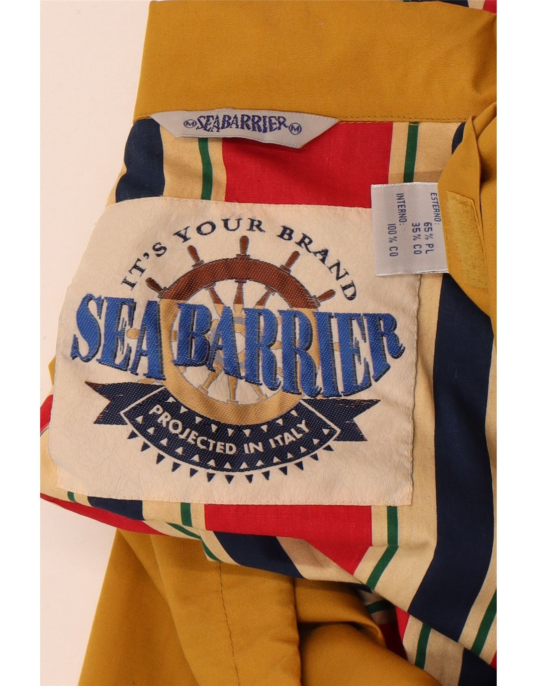 Sea Barrier Chaqueta Bomber para Hombre UK 40 Grande Poliéster Amarillo