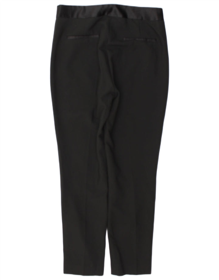 Zara Mujer Pantalón Casual Slim Large W30 L29 Poliéster Negro