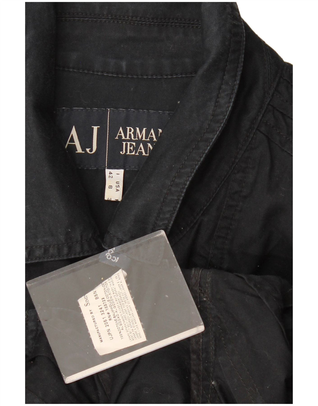 Armani Jeans Chaqueta Bomber Mujer IT 42 Mediana Algodón Negro