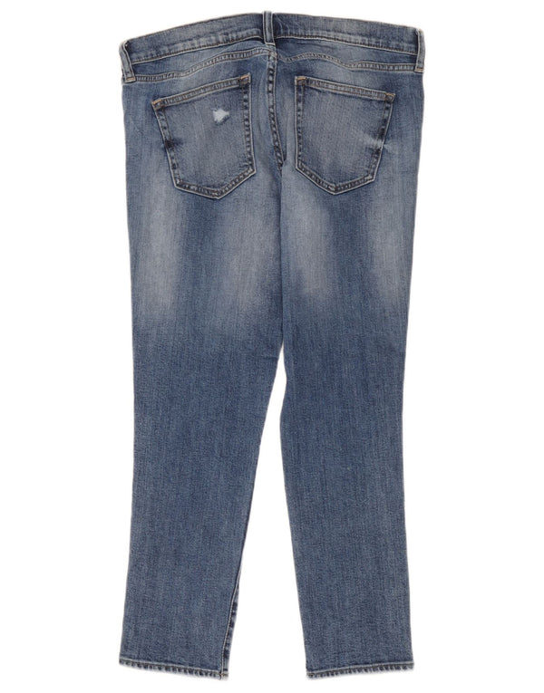Vaqueros ajustados desgastados Girlfriend W28 L26 de algodón azul para mujer Gap