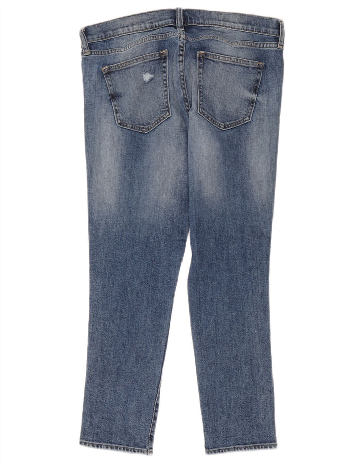 Vaqueros ajustados desgastados Girlfriend W28 L26 de algodón azul para mujer Gap