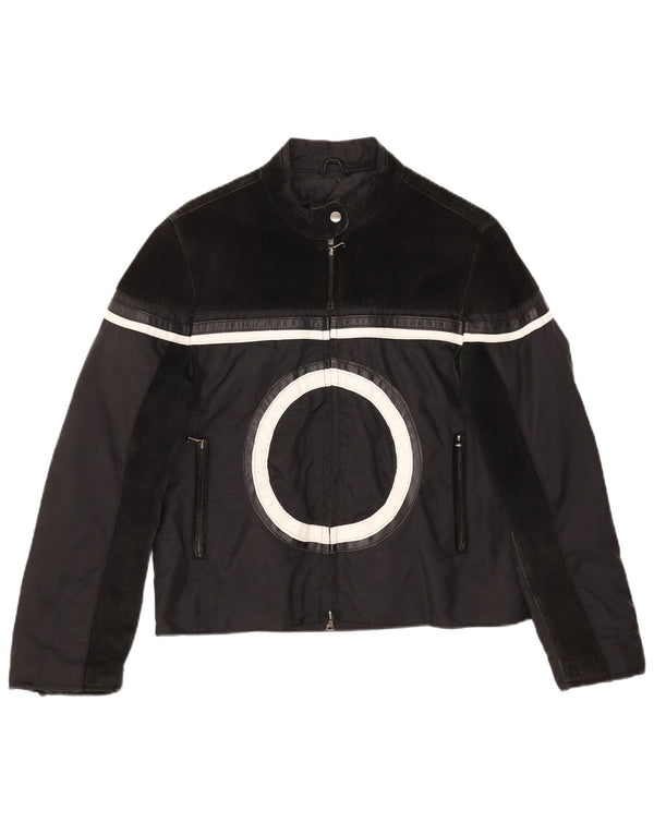 Les Boulevards Chaqueta Racer Gráfica Mujer IT 48 XL Negro Colorblock