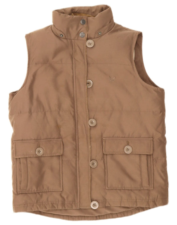Crew Clothing Chaleco acolchado para mujer UK 8 Small Marrón Poliéster