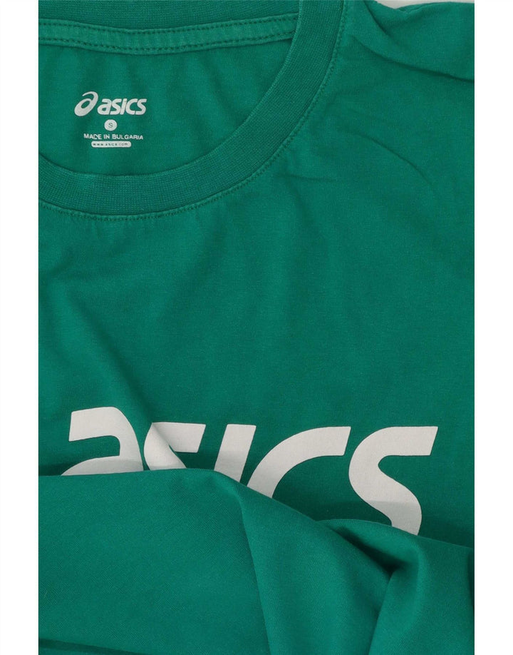 Asics - Camiseta gráfica para hombre, talla pequeña, verde