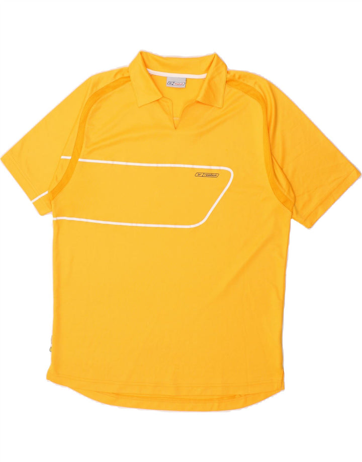 REEBOK Mens Polo Shirt Medium Yellow Vintage Reebok and Second-Hand Reebok from Messina Hembry 