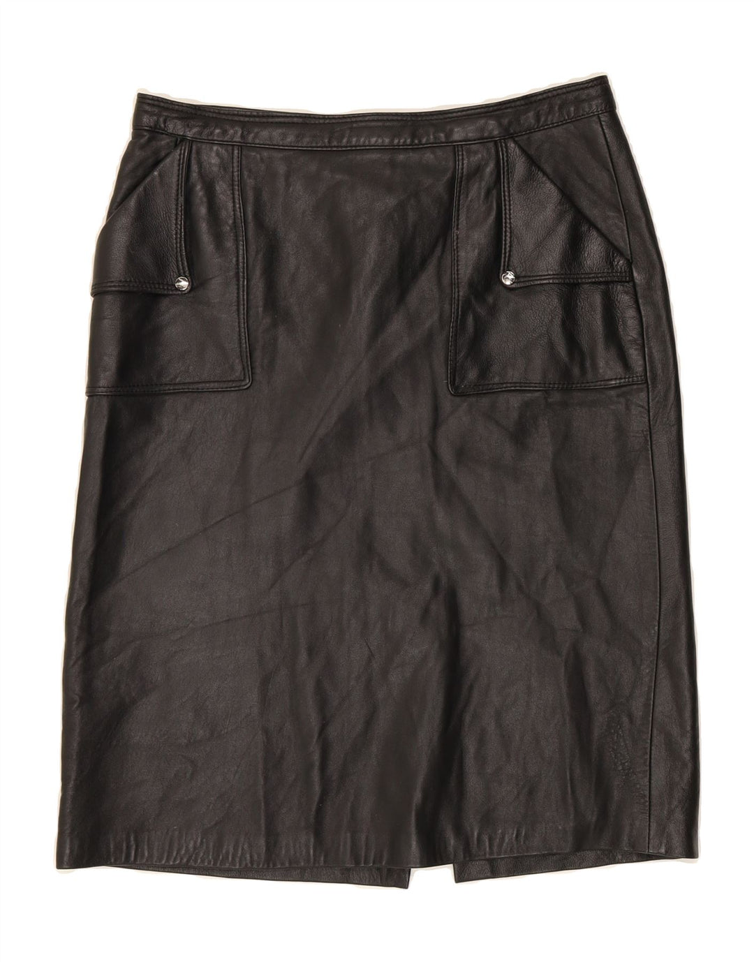 VINTAGE Womens Leather Skirt W30 Medium Black Vintage Vintage and Second-Hand Vintage from Messina Hembry 