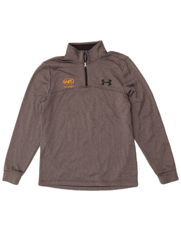 Under Armour Hombre Cold Gear Zip Neck Jersey Chándal Top Pequeño Gris