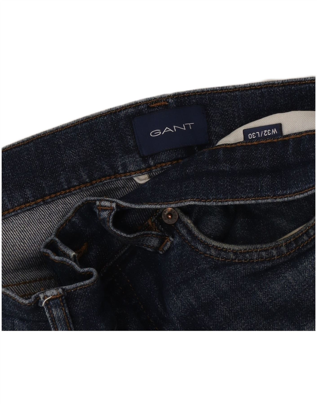 Gant Vaqueros Rectos Para Hombre W32 L30 Algodón Azul