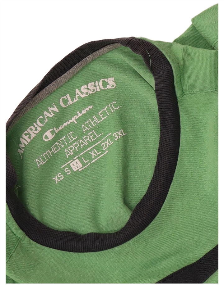 Champion Camiseta para hombre Top Medium Green Colorblock