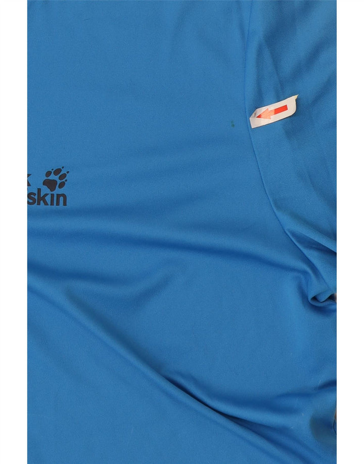 Jack Wolfskin Camiseta para hombre Top UK 38 Small Azul Poliéster