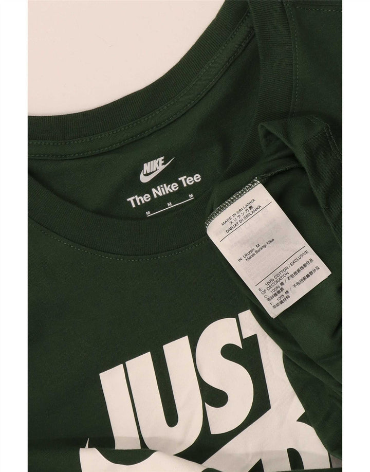 Nike - Camiseta gráfica para hombre, parte superior de algodón verde medio