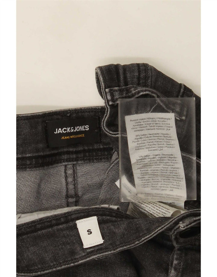 Jack & Jones Pantalones cortos de mezclilla para hombre pequeños W29 Gris