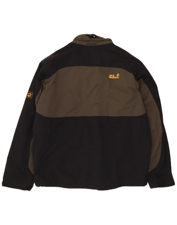 JACK WOLFSKIN Chaqueta cortavientos para hombre UK 40/42 Large Azul marino Colorblock