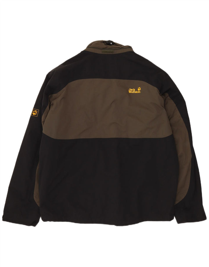 JACK WOLFSKIN Chaqueta cortavientos para hombre UK 40/42 Large Azul marino Colorblock