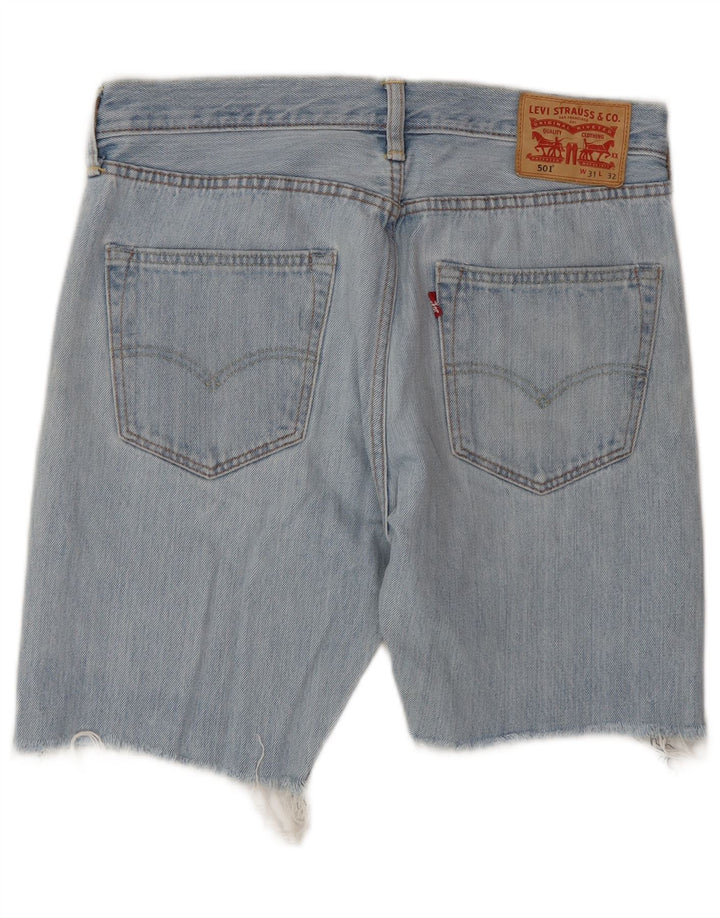 Levi's Mens 501 Shorts De Mezclilla W31 Algodón Azul Medio