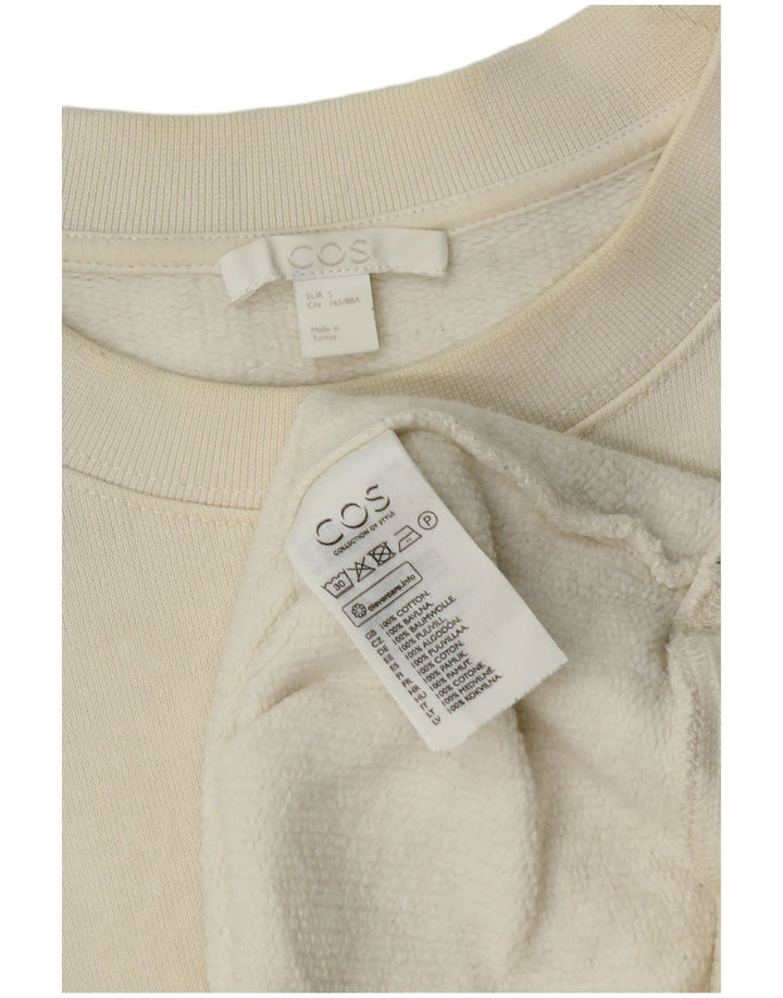 Cos - Sudadera extragrande para mujer, talla 10, tamaño pequeño, algodón blanco roto