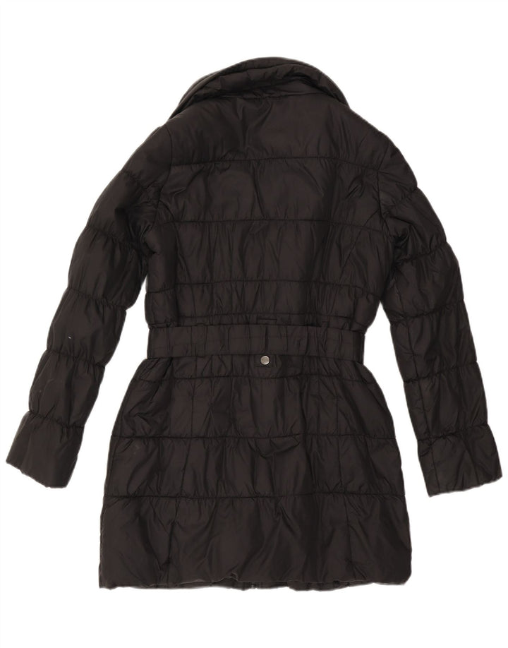 Marks & Spencer Abrigo acolchado extragrande con capucha para mujer UK 10 Small Black