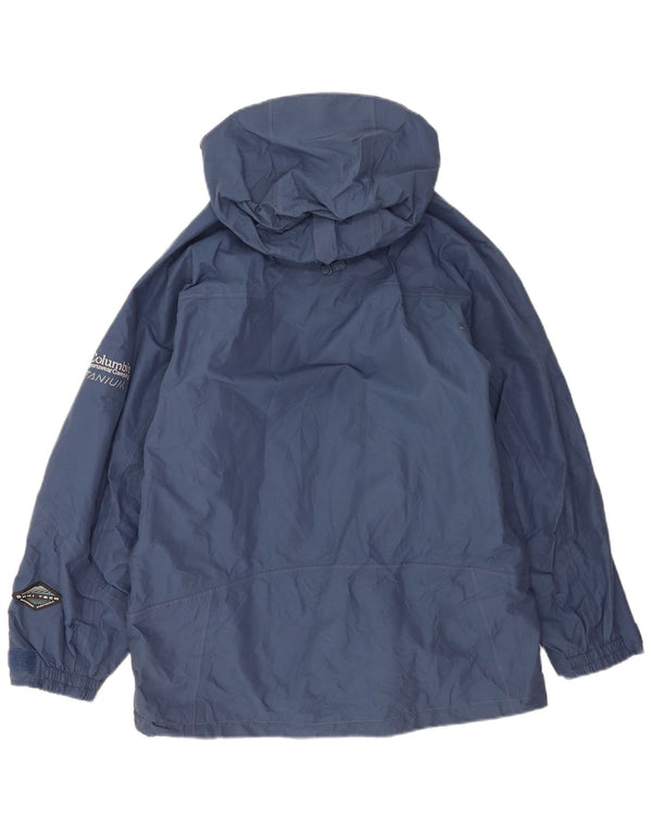 Columbia Chaqueta cortavientos holgada con capucha para hombre UK 36 Small Blue Nylon