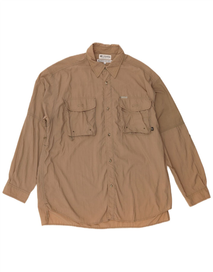 Camisa Columbia Hombre XL Nylon Beige