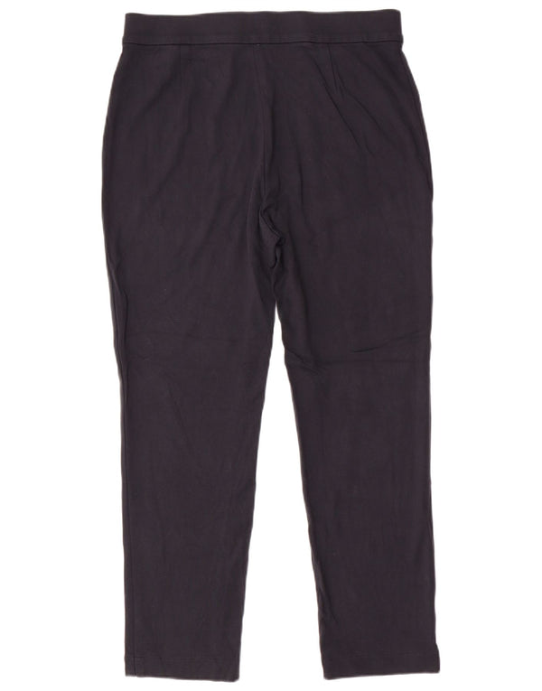 Marks & Spencer Pantalones informales ajustados para mujer UK 44 Large Viscosa azul marino