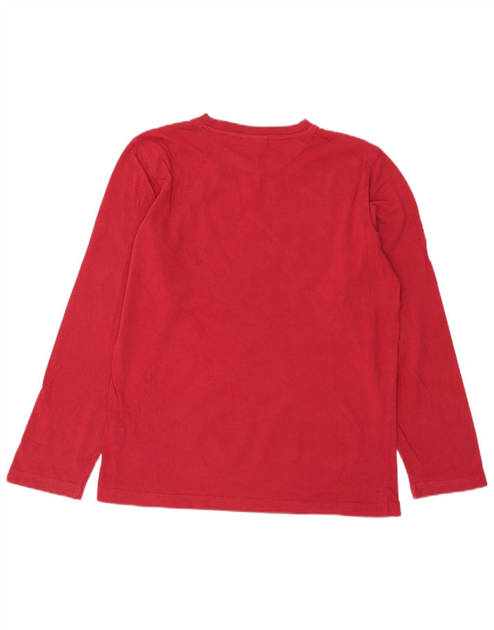 North Sails Top gráfico para hombre de manga larga de algodón rojo grande