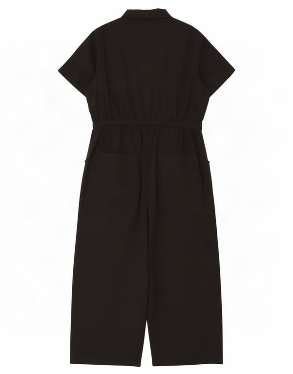 Lucy & Yak Mono de manga corta para mujer UK 36 5XL Algodón negro