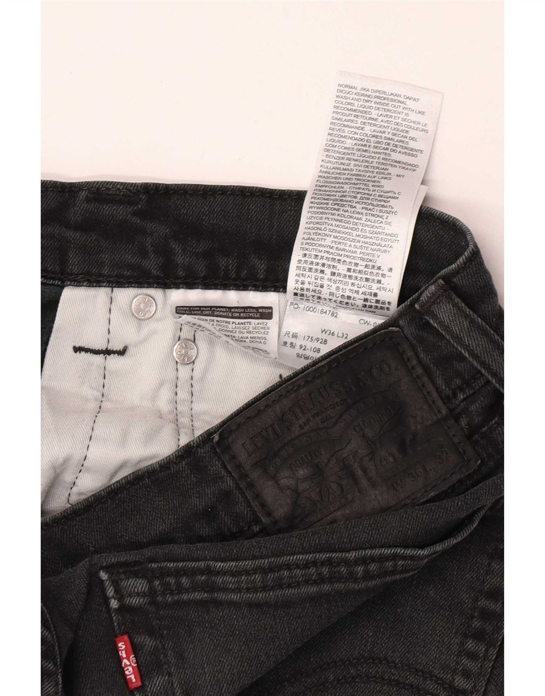 Levi's Vaqueros ajustados para hombre W36 L32 Algodón negro