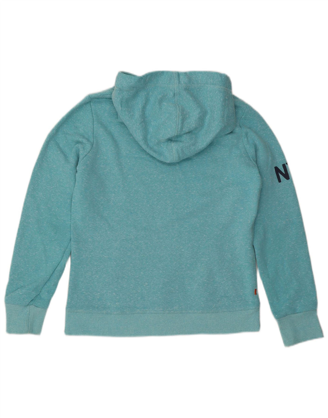SUPERDRY Jersey con capucha y gráfico London para mujer Reino Unido 10 Small Blue Moteado