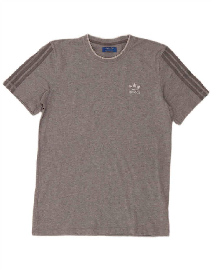 Camiseta Adidas Hombre Top Algodón Gris Medio