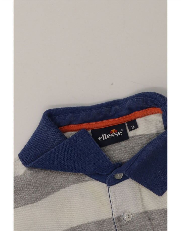 ELLESSE Polo Rugby Hombre Rayas Gris Medio