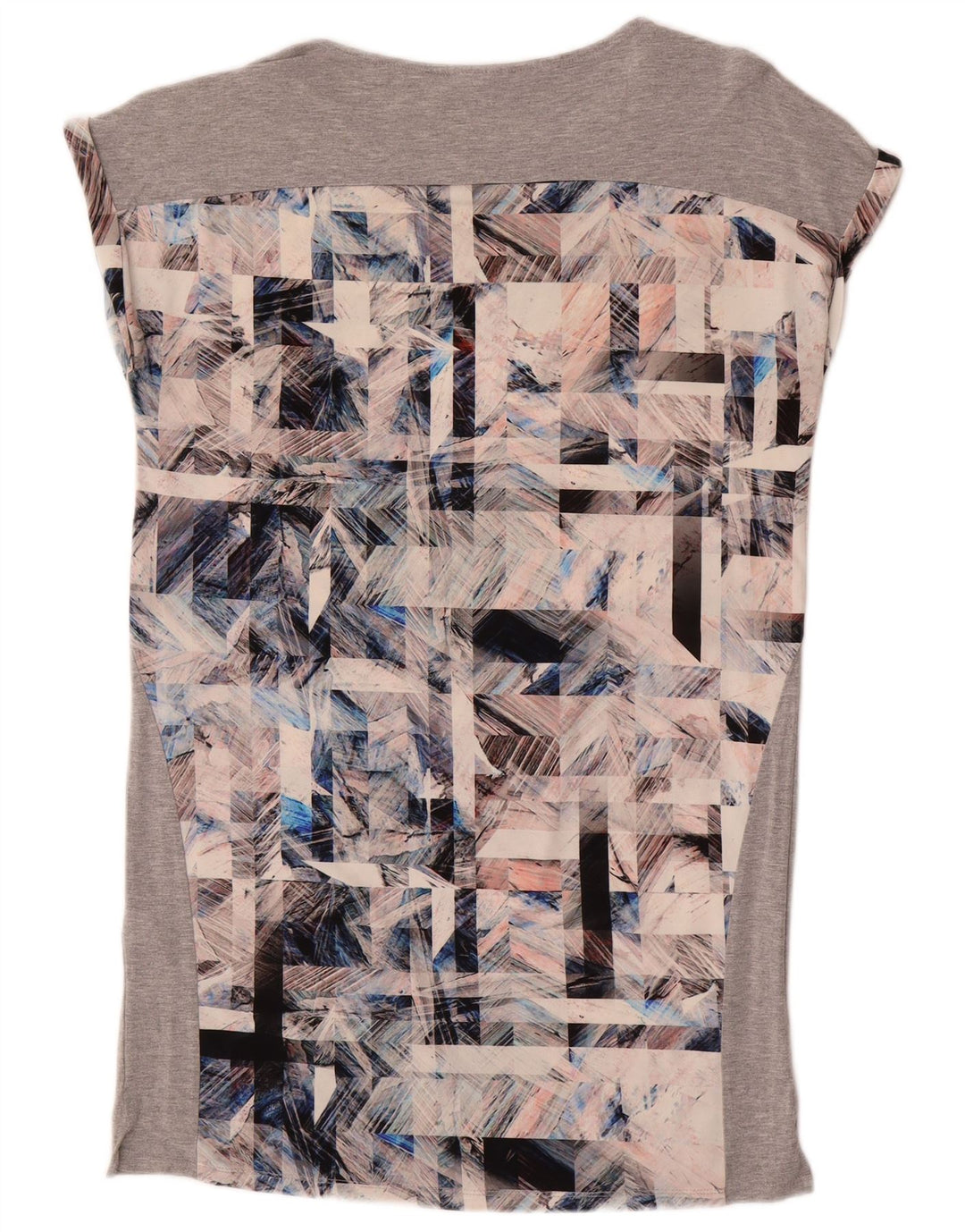 WAREHOUSE Womens Abstract Pattern Oversized Basic Dress UK 10 Small Grey
