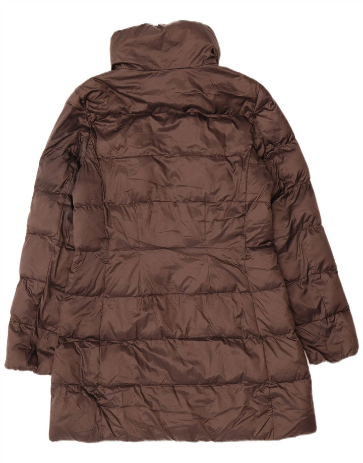 Massimo Dutti Abrigo Acolchado Mujer UK 44 Marrón Medio Poliamida