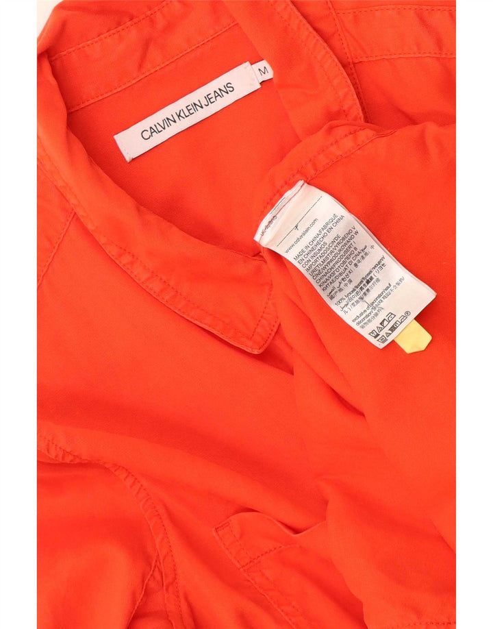 Calvin Klein Jeans Camisa para mujer Reino Unido 44 Lyocell naranja mediano