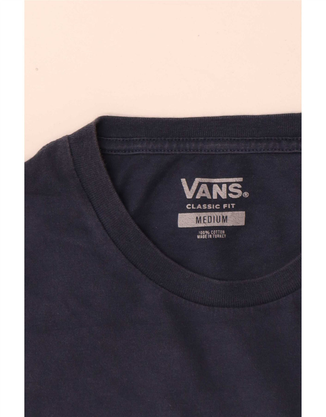 Vans Hombre Classic Fit Camiseta Top Algodón Colorblock Azul Medio