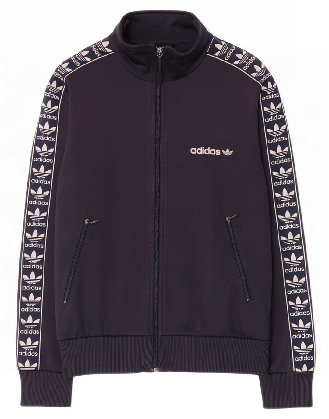 Adidas Mens Graphic Chándal Top Chaqueta XS Azul Marino Poliéster