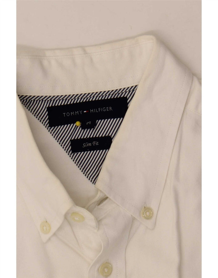 Camisa Tommy Hilfiger Hombre Slim Fit Blanco Medio