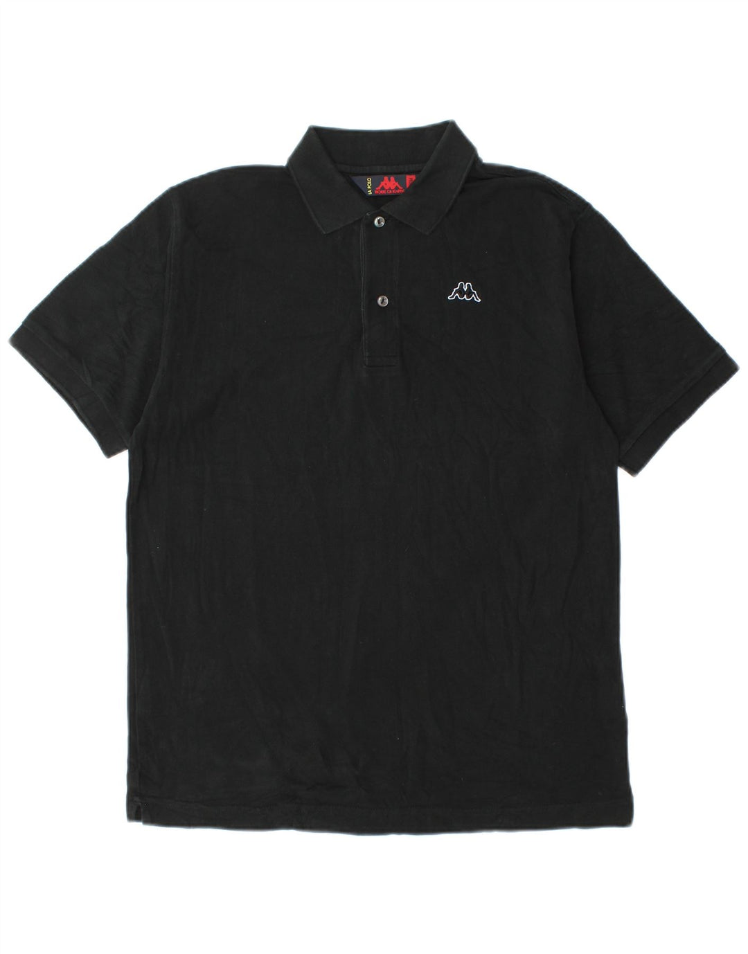 Kappa Polo Hombre Medium Negro Algodón