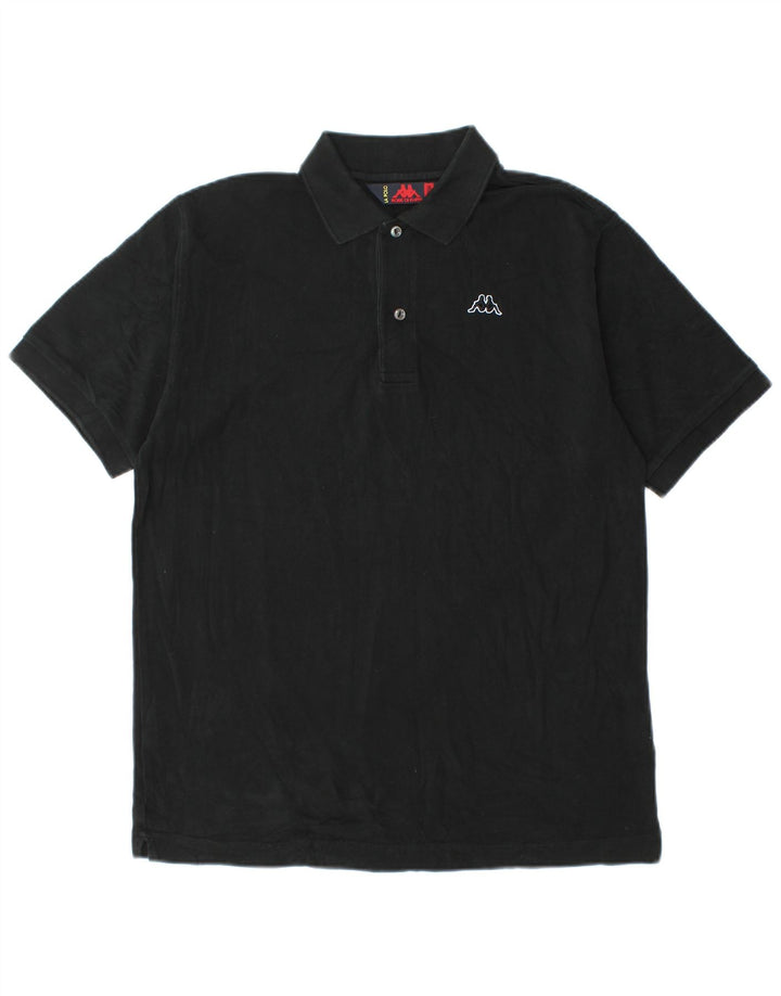 Kappa Polo Hombre Medium Negro Algodón