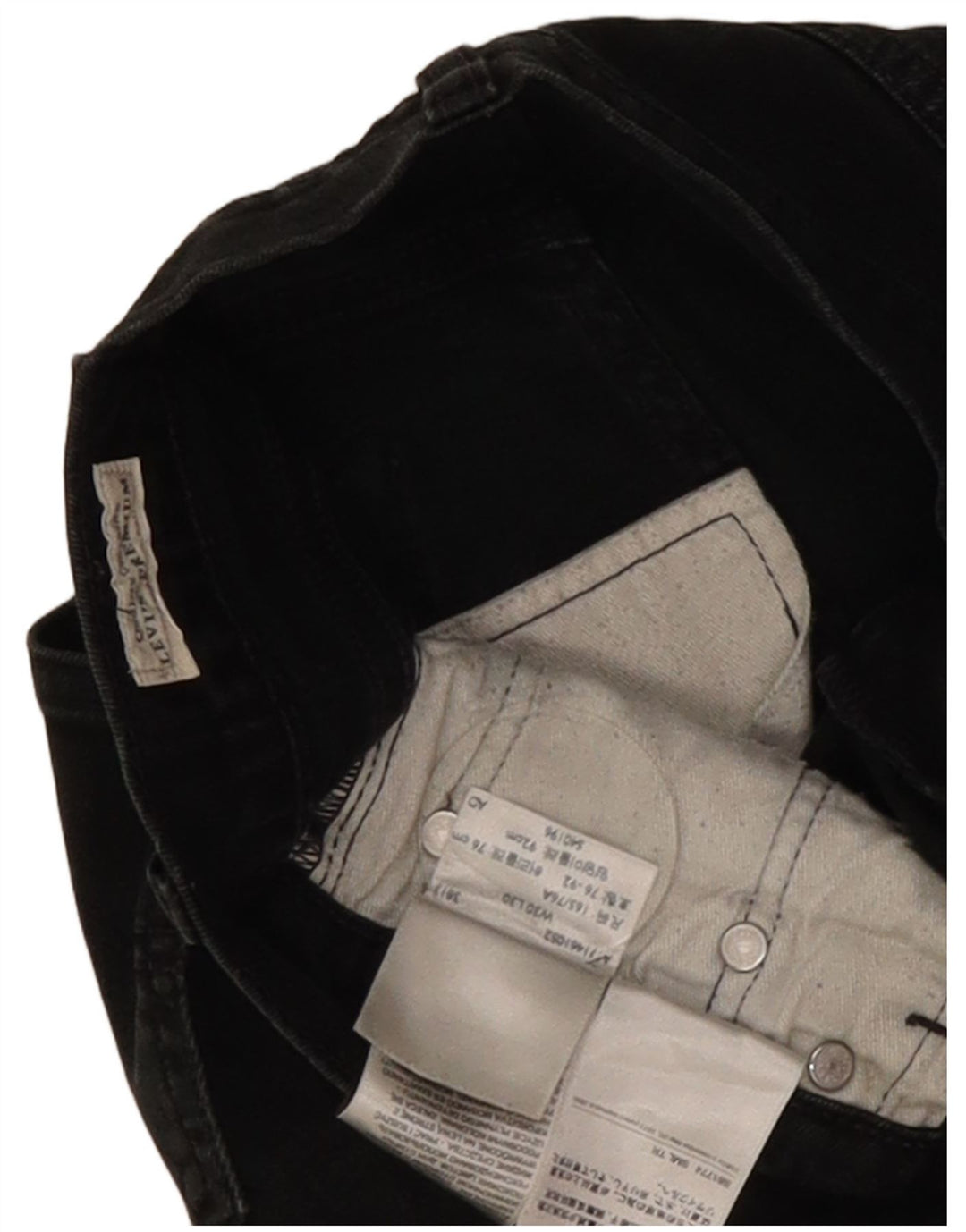 Vaqueros rectos Levi's para hombre W30 L30 Algodón negro