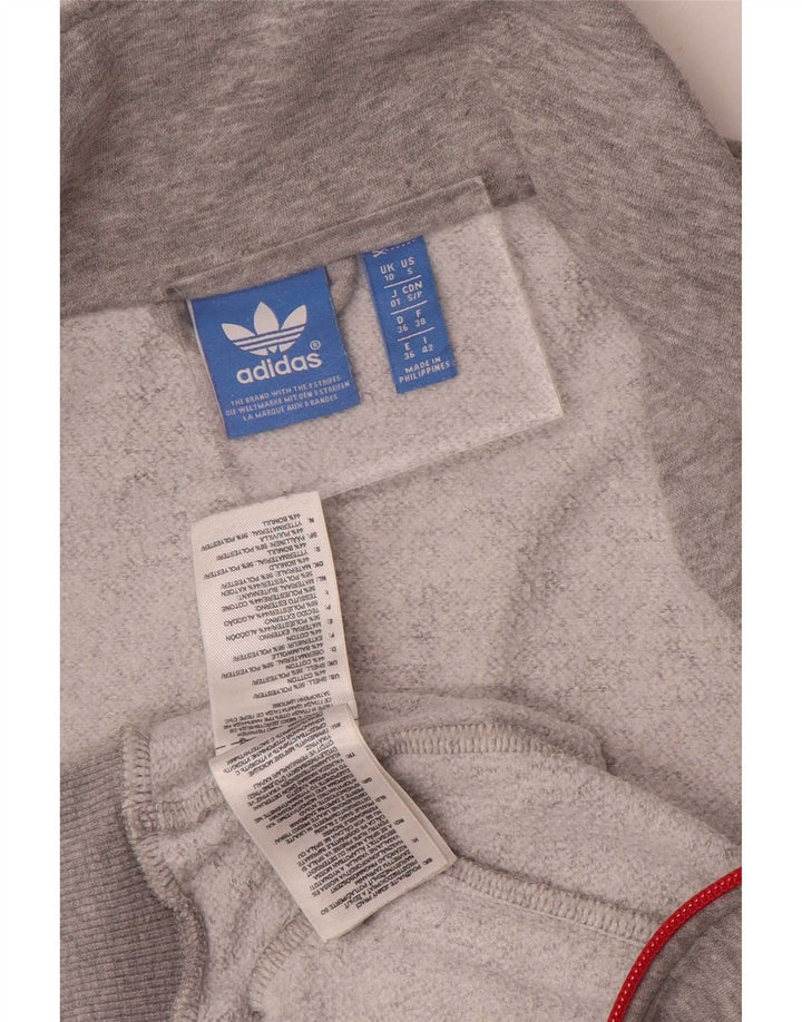 Adidas - Chaqueta de chándal de gran tamaño para mujer, talla S, color gris