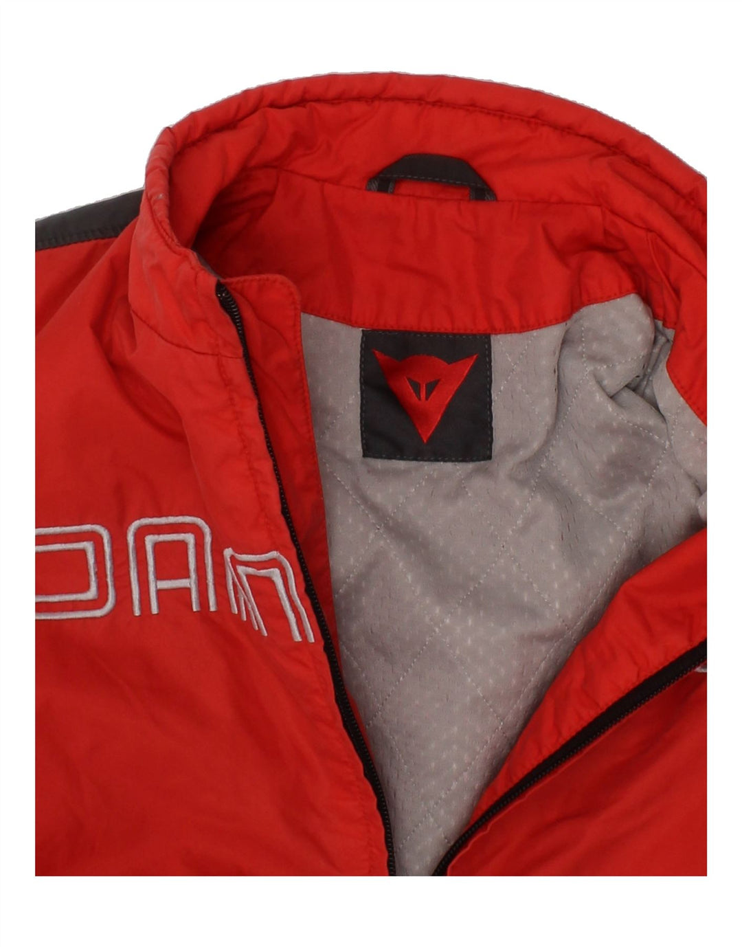 DAINESE Boys Graphic Windbreaker Jacket 10-11 Years XL Red Colourblock Vintage Dainese and Second-Hand Dainese from Messina Hembry 