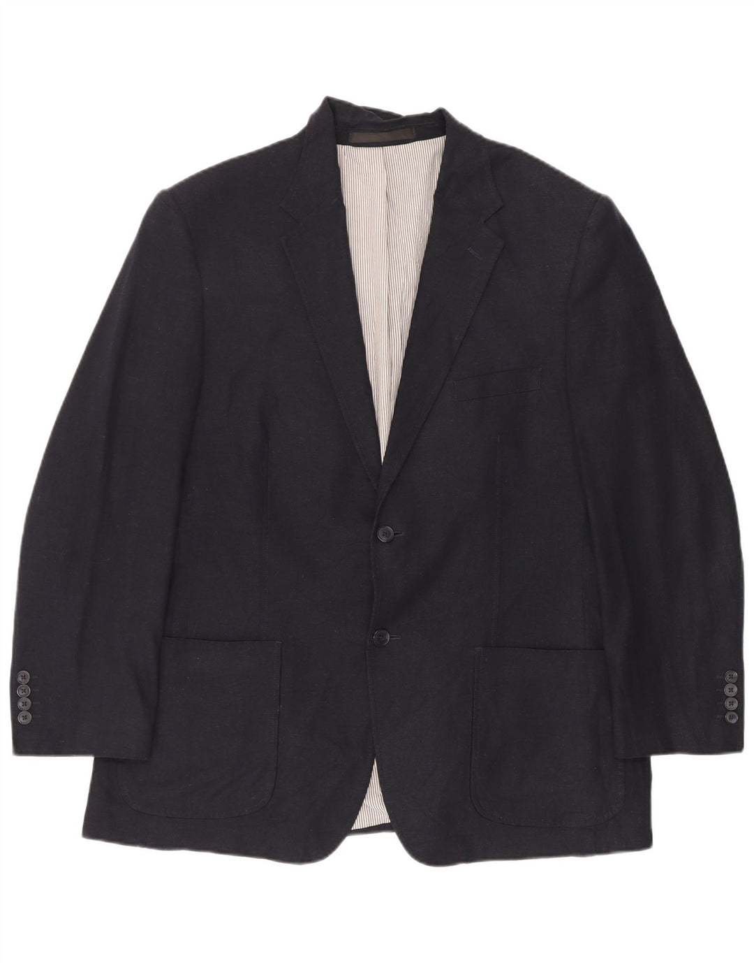 Marks & Spencer Chaqueta tipo blazer de 2 botones para hombre UK 44 XL Lino azul marino